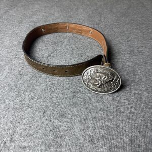 Cavenders Belt Womens Brown Leather Western Concho Braided Cowgirl Rodeo